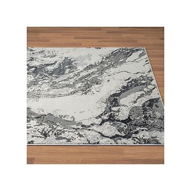 Luxe Weavers Abstract Marble Area Rug