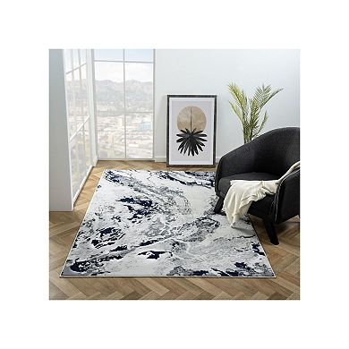 Luxe Weavers Abstract Marble Area Rug