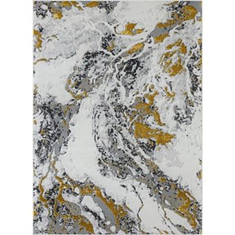 Luxe Weavers Abstract Marble Area Rug