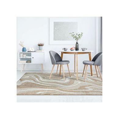 Luxe Weavers Marble Patterned Abstract Swirl Area Rug