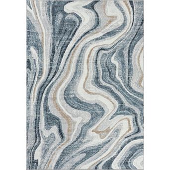 Luxe Weavers Marble Patterned Abstract Swirl Area Rug