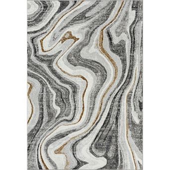 Luxe Weavers Marble Patterned Abstract Swirl Area Rug