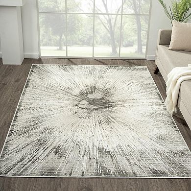 Luxe Weavers Abstract Spark Patterned Area Rug for Living Rooms