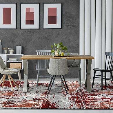 LUXE WEAVERS Abstract Distressed Area Rug