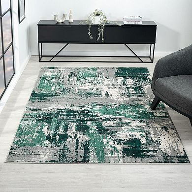 LUXE WEAVERS Abstract Distressed Area Rug