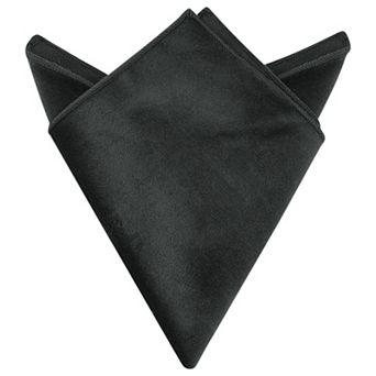 Men's Velvet Self Fold Solid Color Pocket Square for Suit Formal