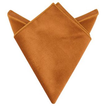 Men's Velvet Self Fold Solid Color Pocket Square for Suit Formal