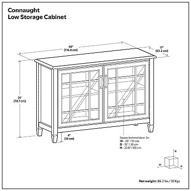 Simpli Home Connaught Low Storage Cabinet