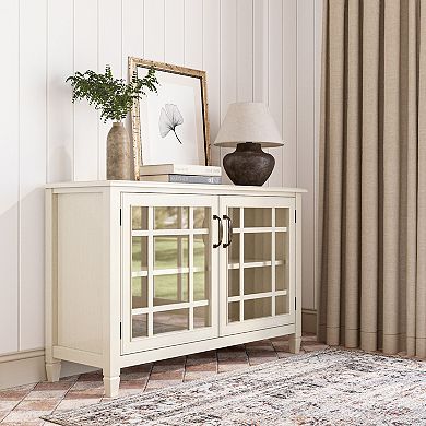 Simpli Home Connaught Low Storage Cabinet