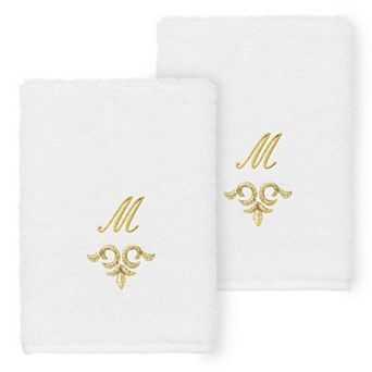 Linum Home Textiles Turkish Cotton Monica 2 pc Embellished Washcloth Set