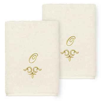Linum Home Textiles Turkish Cotton Monica 2 pc Embellished Washcloth Set