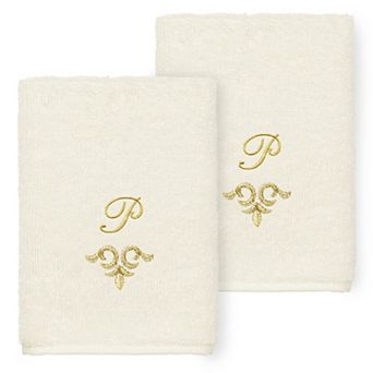 Linum Home Textiles Turkish Cotton Monica 2 pc Embellished Washcloth Set