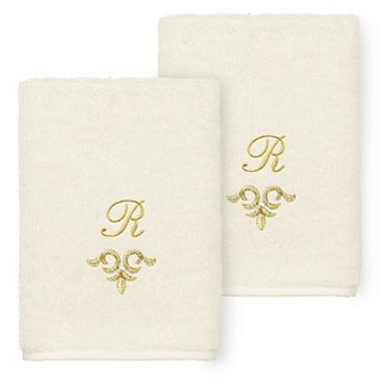 Linum Home Textiles Turkish Cotton Monica 2 pc Embellished Washcloth Set