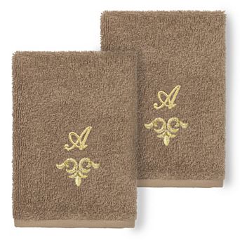 Linum Home Textiles Turkish Cotton Monica 2 pc Embellished Washcloth Set