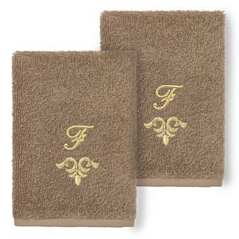 Linum Home Textiles Turkish Cotton Monica 2 pc Embellished Washcloth Set