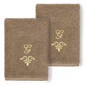 Linum Home Textiles Turkish Cotton Monica 2 pc Embellished Washcloth Set