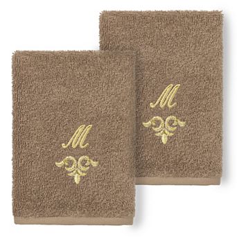 Linum Home Textiles Turkish Cotton Monica 2 pc Embellished Washcloth Set