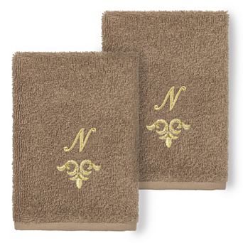 Linum Home Textiles Turkish Cotton Monica 2 pc Embellished Washcloth Set