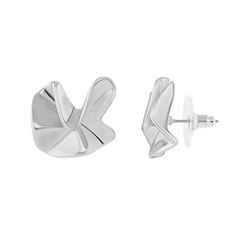 Emberly Polished Wrinkled Stud Earrings