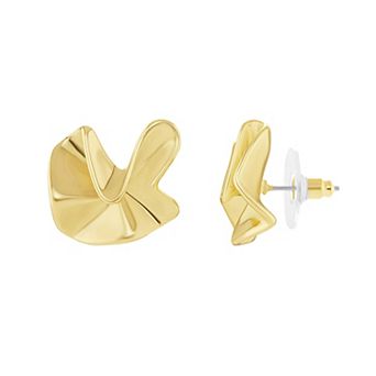 Emberly Polished Wrinkled Stud Earrings
