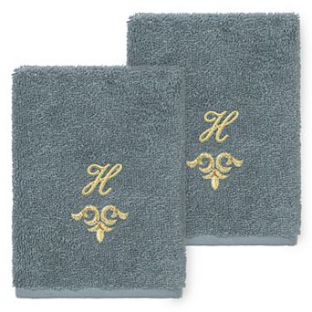 Linum Home Textiles Turkish Cotton Monica 2 pc Embellished Washcloth Set