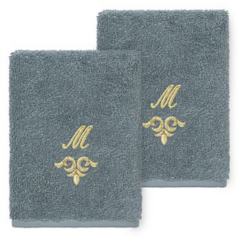 Linum Home Textiles Turkish Cotton Monica 2 pc Embellished Washcloth Set