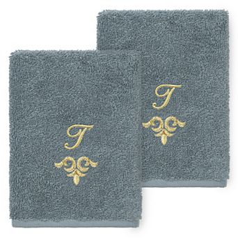 Linum Home Textiles Turkish Cotton Monica 2 pc Embellished Washcloth Set