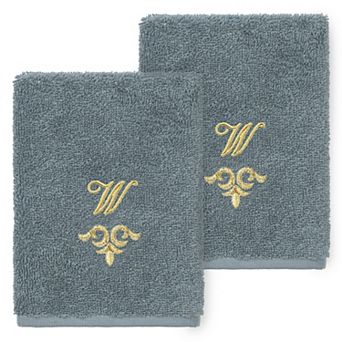 Linum Home Textiles Turkish Cotton Monica 2 pc Embellished Washcloth Set