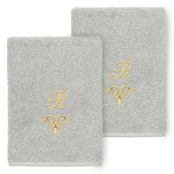 Linum Home Textiles Turkish Cotton Monica 2 pc Embellished Washcloth Set