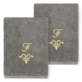 Linum Home Textiles Turkish Cotton Monica 2 pc Embellished Washcloth Set