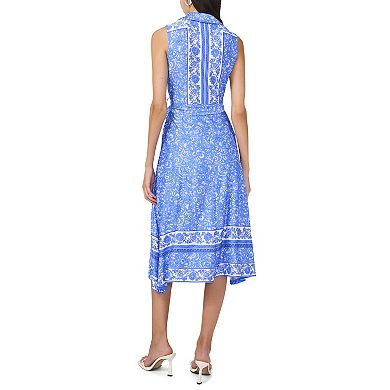Women's MSK Sleeveless Midi Dress with Three Ring Trim