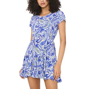 Women's MSK Tie-Waist Dress with Godets