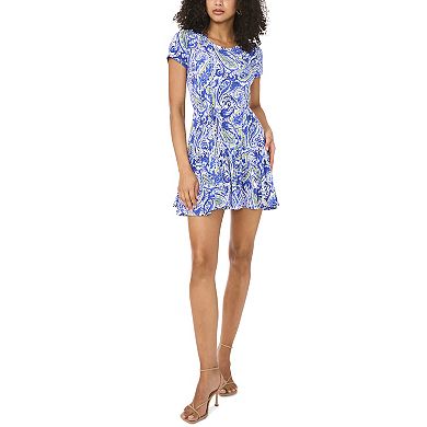 Women's MSK Tie-Waist Dress with Godets