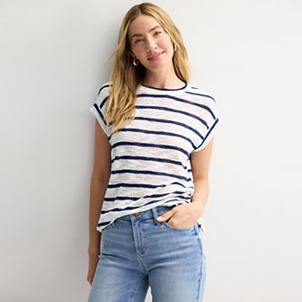 Women's Sonoma Goods For Life® Open Knit Muscle Tee