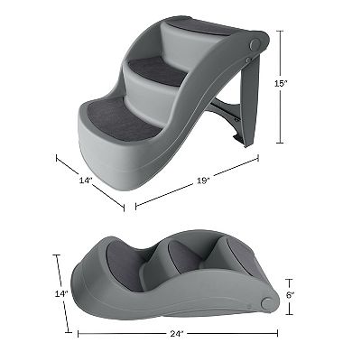 PetMaker 3-Step Pet Stairs for Small Dogs