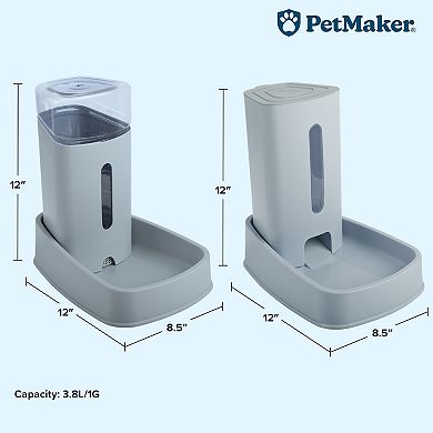 PetMaker 2-Pack 3.8L/1G Automatic Pet Feeders