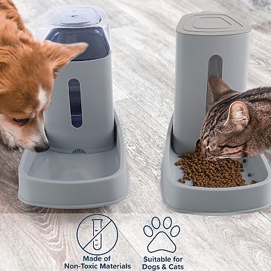 PetMaker 2-Pack 3.8L/1G Automatic Pet Feeders