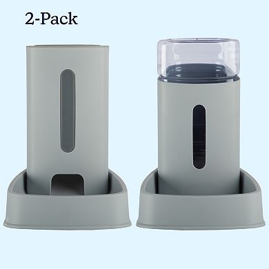 PetMaker 2-Pack 3.8L/1G Automatic Pet Feeders