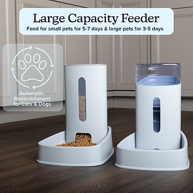 PetMaker 2-Pack 3.8L/1G Automatic Pet Feeders
