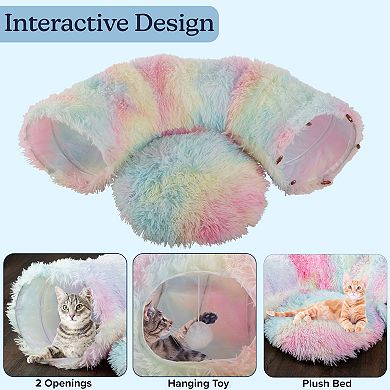 PetMaker 3-ft. Cat Tunnel with Cat Bed