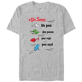 Men's Dr. Seuss Un Pez Dos Peces Pez Rojo Pez Azul Graphic Tee