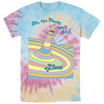 Men's Dr. Seuss Oh The Places You'll Go Tie Dye Graphic Tee