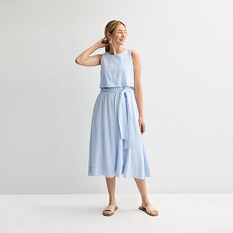 Women's Maison Tara Sleeveless Popover Midi Dress