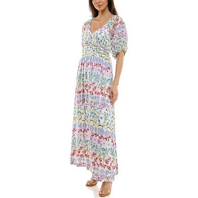 Women's Maison Tara Sweetheart Neck Printed Maxi Dress