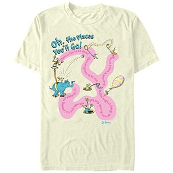 Men's Dr. Seuss Oh The Places You'll Go Poster Graphic Tee