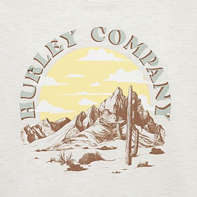 Girls 7-16 Hurley Raw Hem Pullover Graphic Cropped Hoodie