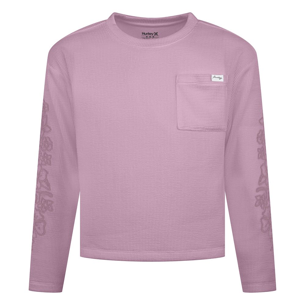 Long Sleeve Fleece Shirt For Girls Hurley Girls' Long Sleeve
