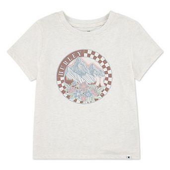 Girls 7-16 Hurley Floral Mountain Range Short Sleeve Graphic Baby Tee