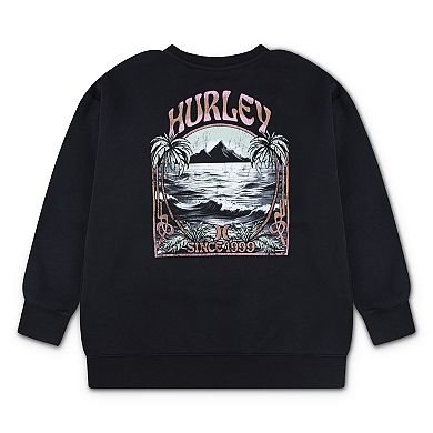 Girls 7-16 Hurley Nature Boyfriend Graphic Pullover Crewneck Sweatshirt