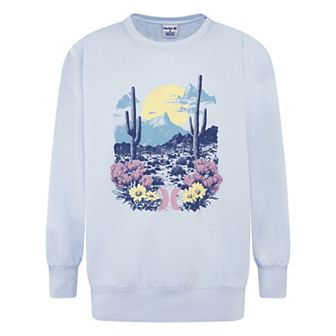 Girls 7-16 Hurley Nature Boyfriend Graphic Pullover Crewneck Sweatshirt